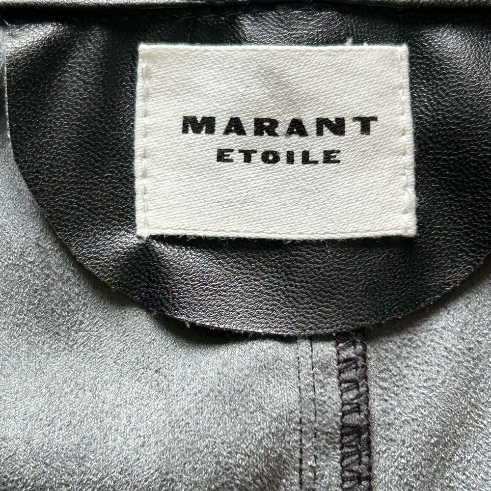 Isabel Marant Étoile Black Coated Midi Pencil Skirt | High Waist - Picture 4 of 7